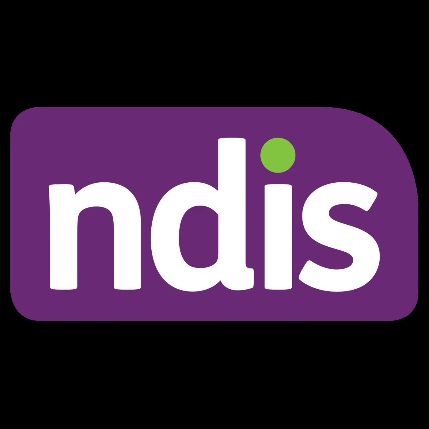 The official purple and green logo for the National Disability Insurance Scheme (NDIS)